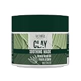Victoria Beauty - Tonerde Maske für schönes Gesicht, Clay Mask, Gesichtsmaske mit Hanföl - erfrischt und beruhigt die Haut (1 x 85g)