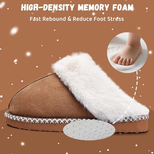 Image of IceUnicorn Kids Slippers Girls Boys Fuzzy House Shoes Bedroom Slides