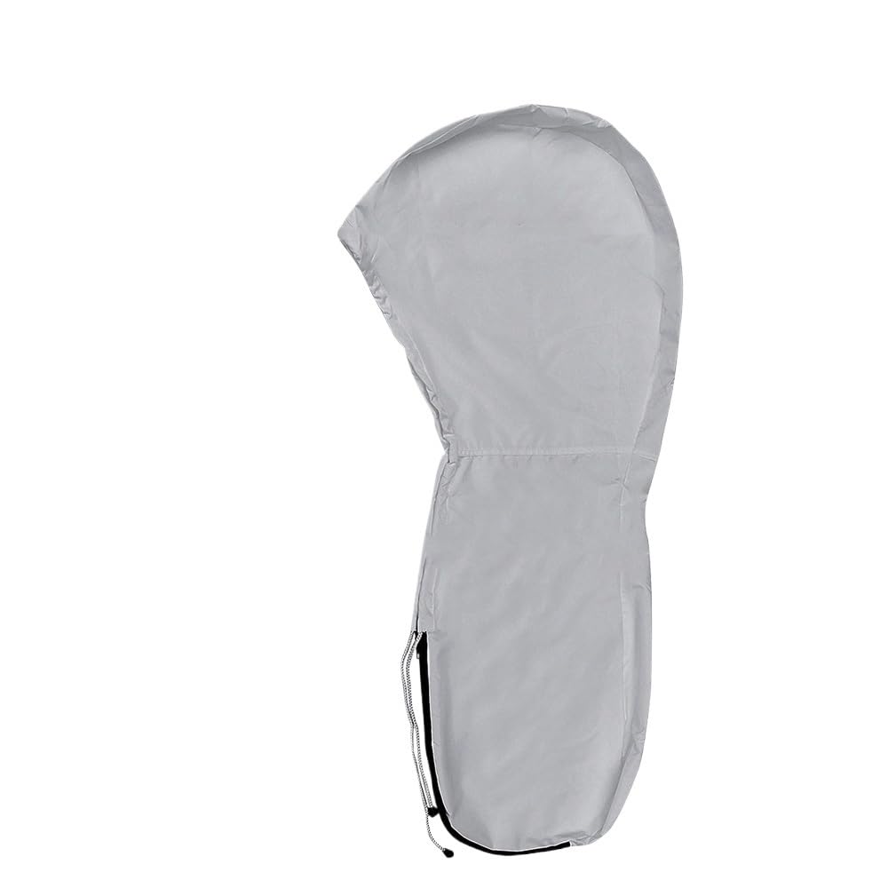 Copri Motore Fuoribordo Grigio 420D Parasole AntiGraffio Impermeabile Motore for carichi Pesanti Coperture Protezione for Barche Copertura Completa for Motore fuoribordo 30-150HP(100HD)