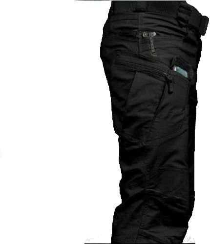 Tactical Hunting Cargo Pants – Army Security Military Combat Hiking Trousers – Durable and Stretchable Material (black, 34" - 36")
