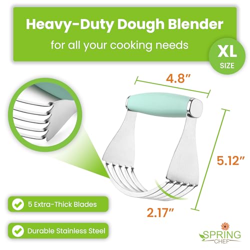 image for Spring Chef XL Stainless Steel Pastry Cutter Tool for Baking - Heavy D