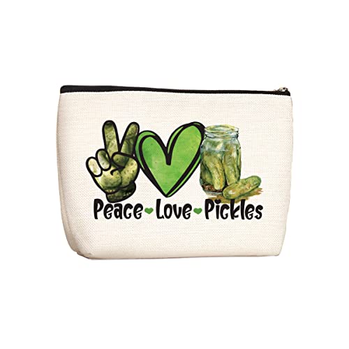 Wenboco Pickle Gifts Pickle Lover Gift Vegetarian Gift Dill Pickles Gift Pickle Makeup Bag Food Cucumber Lover Gift Vegan Gift Birthday Christmas Gifts for Women Female Friends