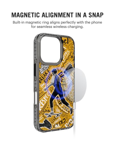 Image of DailyObjects Rule The Streets Stride 2.0 Magnetic Case Cover Compatible with iPhone 16 Pro | Wireless Charging Slim Back Cover | 2 Layer Edge Protection & Shockproof