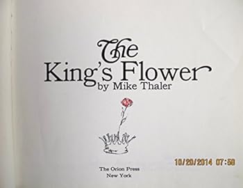 Hardcover The King's Flower, Mike Thaler 1963 Book