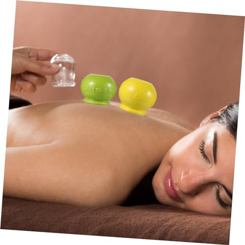 Set profesional de ventosas al vacío de 5 piezas, kit colorido para terapia de ventosas con succión ajustable y fondo hundido, ideal para masajes y alivio del dolor, apto para uso doméstico o en spa miniatura 3