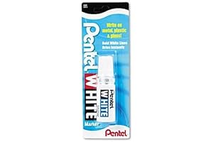 Pentel White Felt Tip Marker - Broad Point - Indelible White Ink