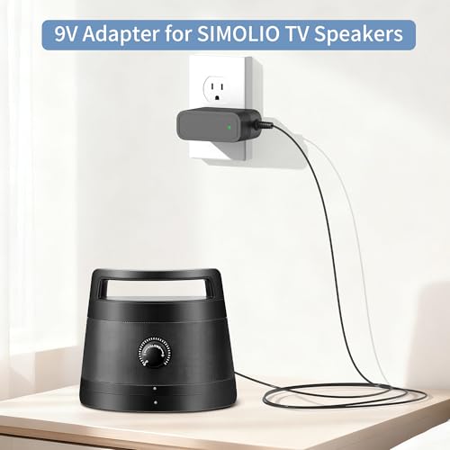 9V Charger for SIMOLIO Speakers Replacement for SIMOLIO 621D SM-621D 621D Plus TV Speakers Adapter Power Cord