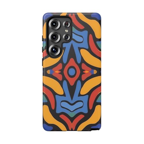 Coque Samsung S25 Ultra mate anti-traces motif abstrait coloré