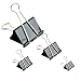 Binder Clips Paper Clamp For Paper-Clips Paper binder Assorted Sizes (Black) 50 PCS
