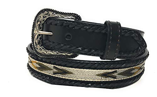 MEN'S WESTERN LEATHER BELT. COWBOY RODEO SOUTHWESTERN STYLE BELT