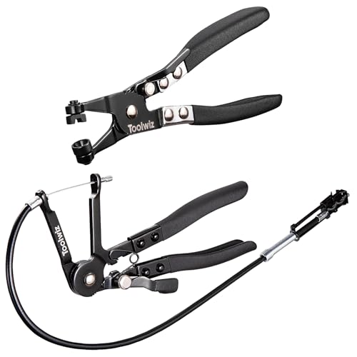 Toolwiz 2 Lot Pince Collier Durite, Pinces à Collier de Serrage de à Ressort, Comprendune Bande...