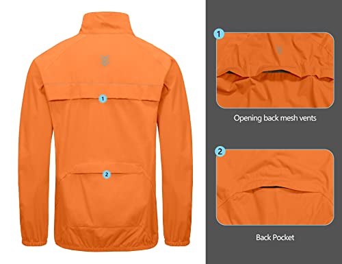 Little Donkey Andy Men's Cycling Jacket, Waterproof Lightweight Windbreaker, Packable4