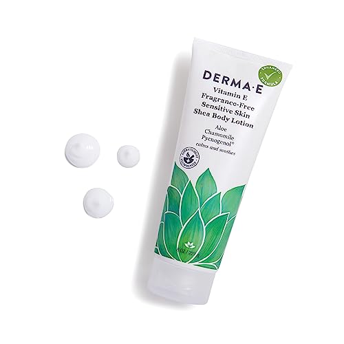 Derma E Vitamin E Intense Moisture Body Lotion, 8 Oz, Fragrance-Free Moisturizing Lotion with Shea Butter, Aloe Vera, Chamomile & Pycnogenol, Soothing Sensitive Skin Lotion - Image 6