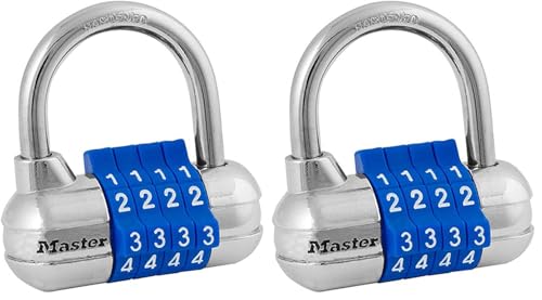 Image of Master Lock Set Your Own Combination Padlock, Gym Locker Locks with Code for Securing Indoor Valuables, Color May Vary, 1523D (Pack of 2)