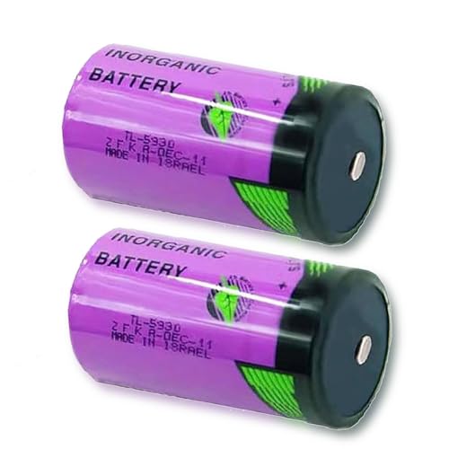 DZYZWSGFCLJX [2 Pack] TL-5930 3.6V 19000mAh Lithium Battery for Tadiran TL-5930 Series Size D Battery, ER34615, TL-5930/s, Non-Rechargeable