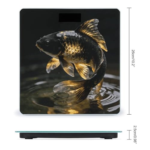 Báscula digital de baño Black Gold Koi precisa 400lb miniatura 2