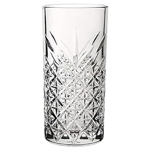 Utopía p52800 Timeless Vintage largo bebida cristal, 15,75 oz, 45 cl (Pack de 12)