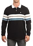 Corte clásico Volcom Kirkwall Polo L/S Camisa, Negro, S para Hombre