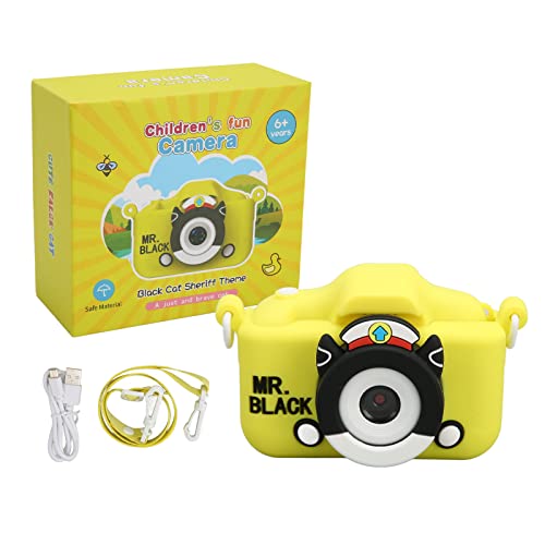 Cámara para niños Amarillo HD 2 pulgadas Pantalla trasera Fotos Filtros Rich Filtros Adecuados para niños de 3 a 10 años