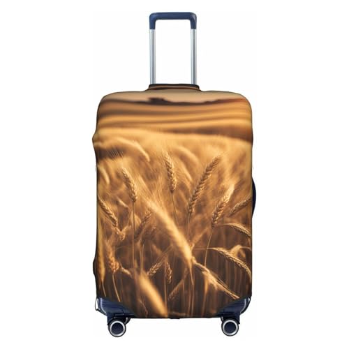 Wheat Field Print Travel Elastic Suitcase Luggage Baggage Cover Protector, Washable And Anti-Scratch