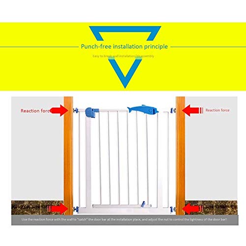Pet Playpens Safety Gates Extra Wide Baby Safety Gate per Scale Porte Porta in Metallo Pet Pet Pet Porto per Gated Dogs Scala-Balusters/125-134Cm