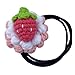 2pcs Handmade strawberry cake shape hair tie, Hand-crocheted wool hair elastic, pure hand-made creative and fashionable hair ring, special hair rope gifts cute head accessory for girls