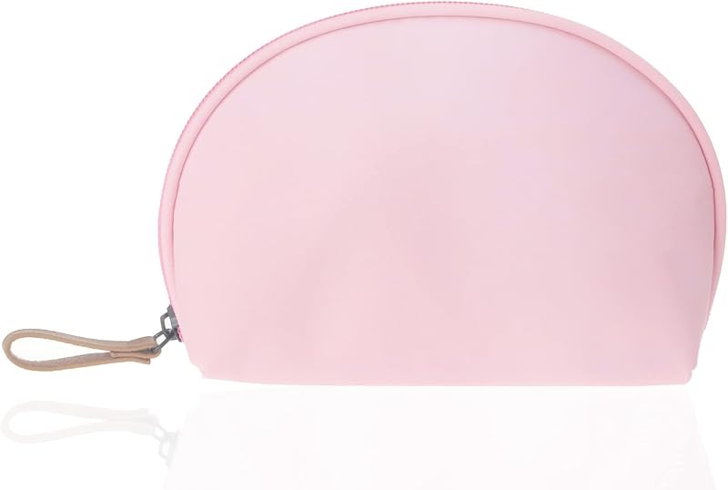 Small Makeup Bag for Purse Portable Waterproof Cosmetic Bag Travel Makeup Pouch for Women (Nylon, Pink)