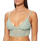 Sujetador bralette triangular de encaje con copa de quita y pon.