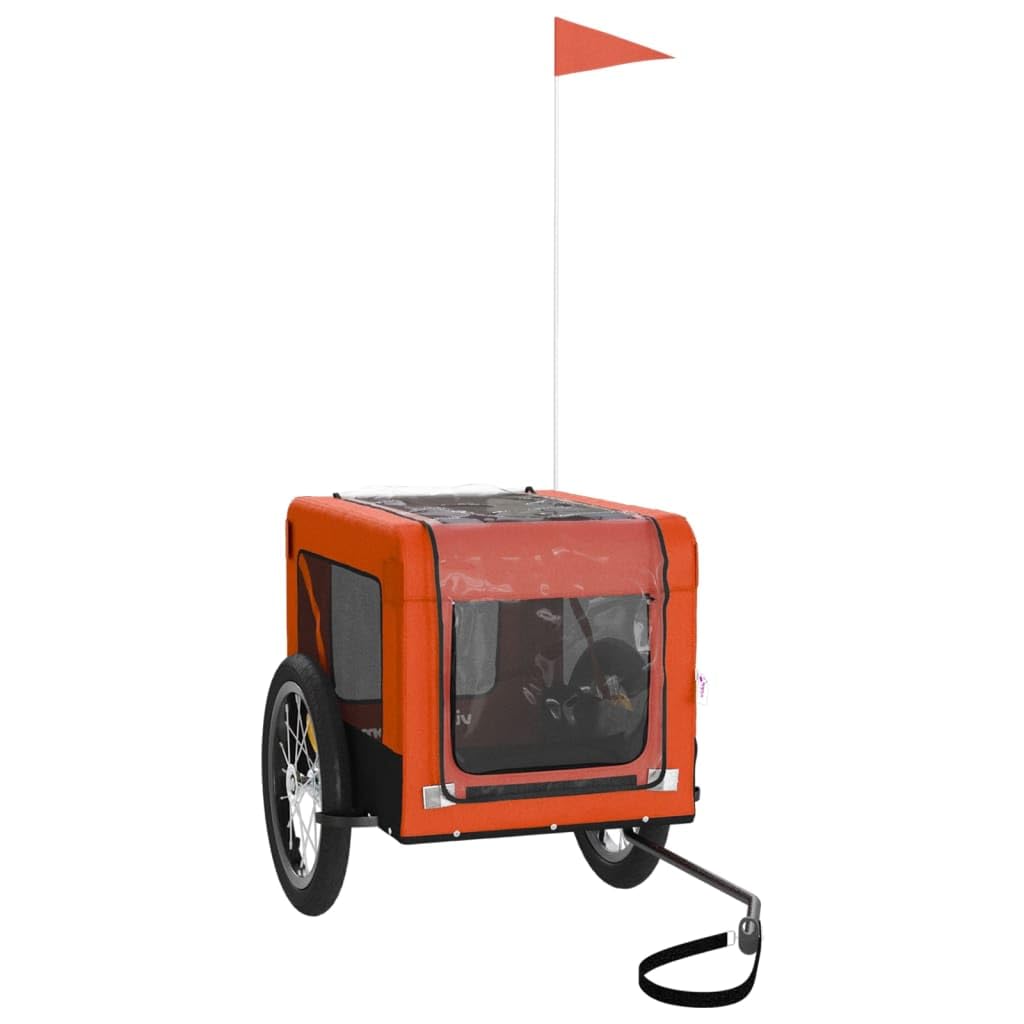Remolque de bicicleta para perros, color amarillo y negro, de tela Oxford y hierro, plegable con ventana de red, capacidad de carga, 54,5 x x x para excursión, ciudad y parque