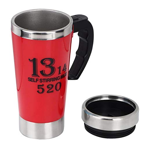 Tasse de tasse de mélange de café électrique automatique 500 ml Tasse de café de ménage de tasse de lait auto-agitant(rouge)