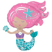 Anagram 30" Shimmering Mermaid Mylar Foil Balloon Birthday Party Decoration