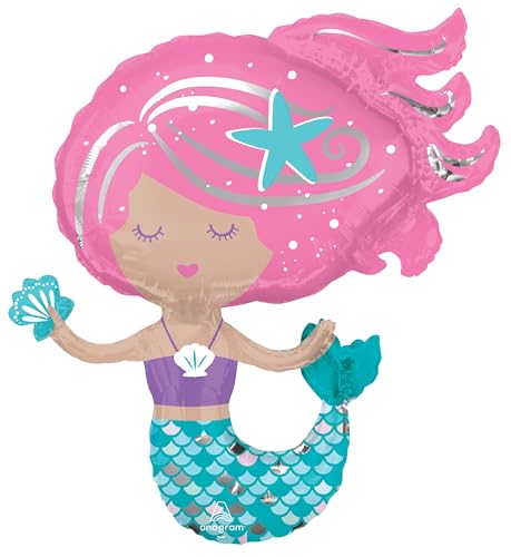 Anagram 30 Shimmering Mermaid Mylar Foil Balloon Birthday Party Decoration