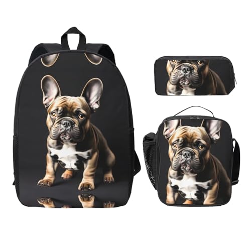 Sac à dos bouledogue français résistant fini les fournitures perdues à l'école