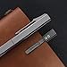 Cool Hand 5.3'' Titanium Alloy EDC Metal Pen, Slide Retractable Office Business Writing Pens, Ballpoint Ink Refillable, with a Free Refill, Stone Wash Finish Dark Gray