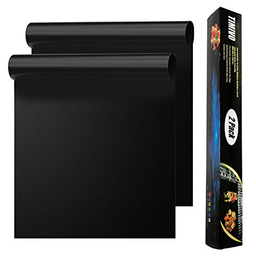 2 Pack Large Oven Liners for Bottom of Electric Oven, Gas Oven Microwave Charcoal or Gas Grills, Reusable Thick Heavy Duty Teflon Non-Stick Oven Mat, Easy to Clean Gas Stove Liners, BPA & PFOA Free
