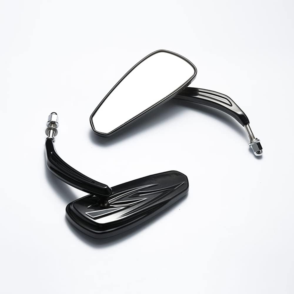 Motorcycle Side Rearview Mirror Long Stem for Sportster Road King Street Electra Glide Road Glide Dyna Softail 1982-2019 2020 2021 2022 Black