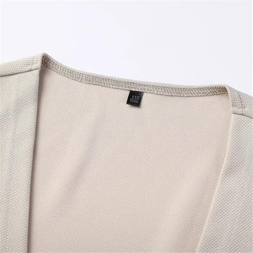 Men's Casual Solid Color Sweater Cardigan Long Sleeved Comfortable Business Jumper Top4