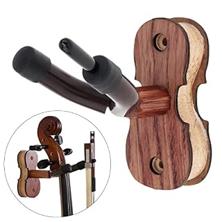 VUBLY Support mural amovible en bois de rose pour violon professionnel avec support pour archet pour la maison et le… - Les Beatles, Paul McCartney, John Lennon, RIngo Starr, George Harrison VUBLY Support mural amovible en bois de rose pour violon professionnel avec support pour archet pour la maison et le… – Image 2