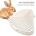 POPETPOP Triangle Rabbit Litter Box Plastic Cage Box Potty Trainer Corner Litter Bedding Box Pet for Small Animals Bunny Guinea Pigs White