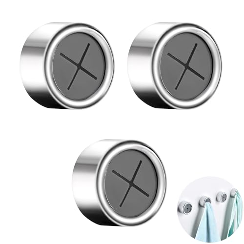 WQEDVN 3 Pieces Tea Towel Holders for Kitchens Motorhome Gadgets Stick on Towel Holder Caravan Accessories Gadgets Towel Hooks for Bathroom Kitchen and Home No Drilling Required(Silver)