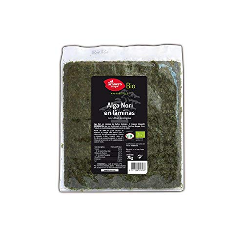 Granero Alga Nori En Laminas Bio 25 Gr 25 g