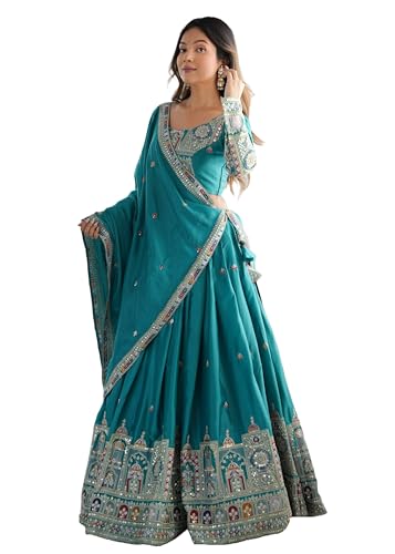 Lehenga en soie crêpe naturelle brodé de fil Dori pour mariages chic