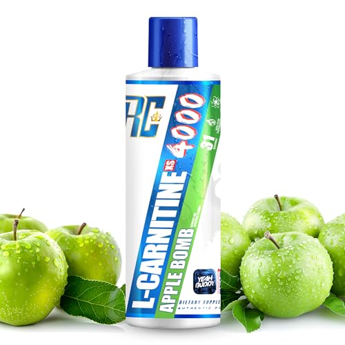 Image of Ronnie Coleman Signature Series L Carnitine XS 4000 Liquid, Stimulant Free, Sugar Free, Zero Carbs, Lean Muscle Strength Support for Men & Women, 16 Oz, Apple Bomb