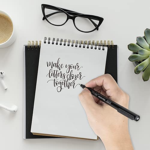 Vitoler Calligraphy Pens, Hand Lettering Pens, 5 Pack Black Ink Technical Pens For Beginners, Writing, Drawings, Sketching,Signature,Bullet Journaling,Caricature Illustration,Scrapbooking #TOP3