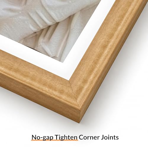 Image of Art Street Wooden Photo Frame for living room, Aesthetic Cave Design Photo Frames for Photograph, Art Work, Certificates Set of 4 (10x10 Inch, Wood Brown)