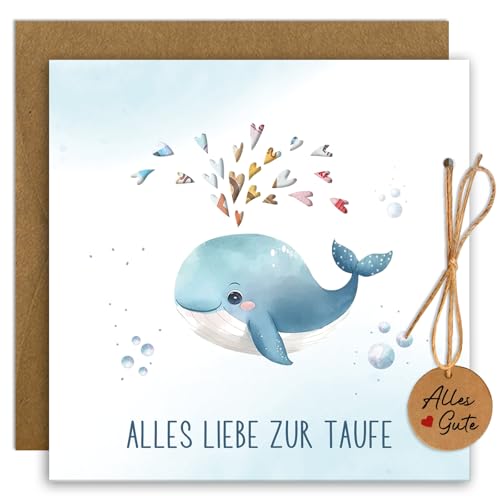 Happirra Geldgeschenke Verpackung Taufe Geschenk Junge, Taufkarte Junge Geldgeschenk Taufe mit Umschlägen, Taufgeschenke Jungen Patenkind Glückwunschkarten zur Taufe, Geschenk Taufe Junge