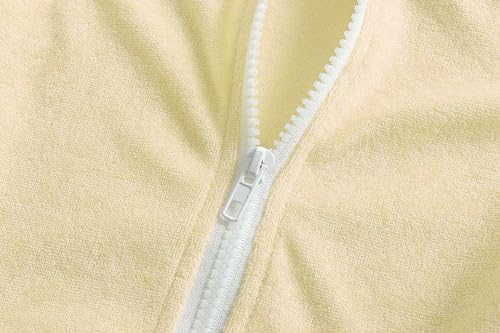 Image of Girls Swim Cover Up Kids Swimsuit Coverup Terry Zip-Up Beach Bathing Suit Wraps with Sunglasses