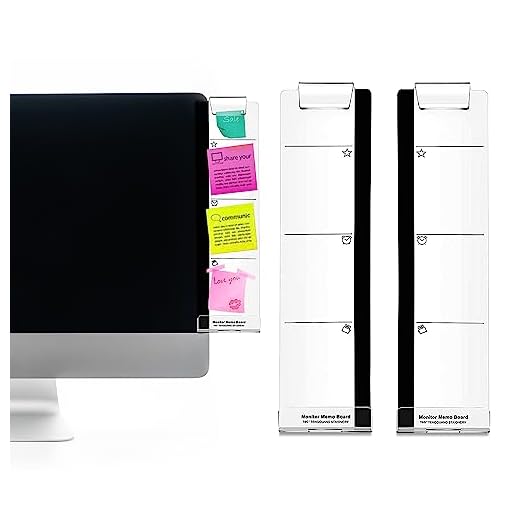 Quadow Monitor Message Board/Computer Monitors Side Panel/Notes Memo Board Message for Monitors,1Set (Left & Right) (with Phone Holder)
