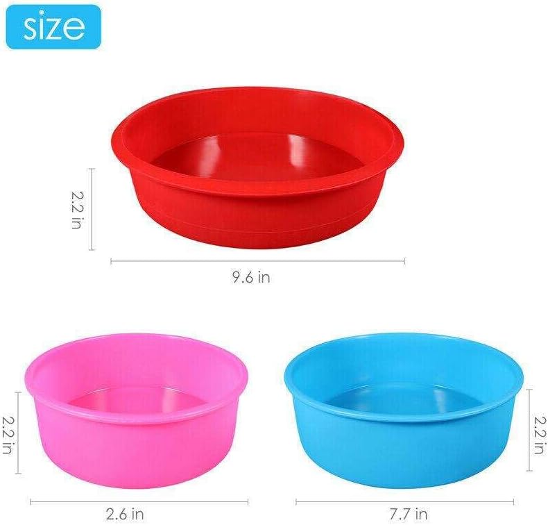 LKOP 3Pcs Silicone Round Pan Cake Pan Muffin Mould Bakeware Baking Tray Tool Cake pans Baking supplies Baking pan Nonstick pan Muffin pan Cake pan Baking set Mini cake pans Nonstick pan set Cake