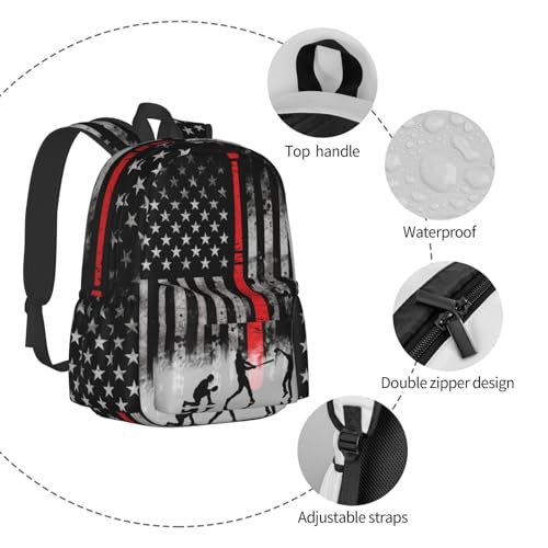 Baseball Backpack American FlagLaptop Backpacks Multipurpose Daypack For Men Women Travel Hiking3